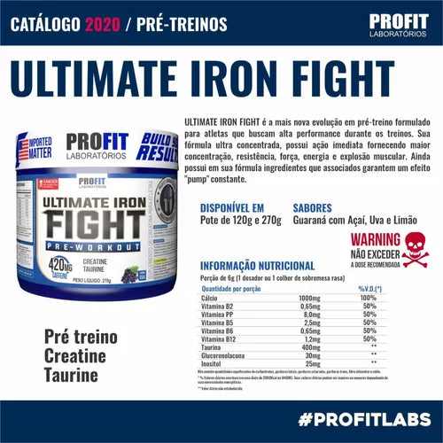 Pré Treino Ultimate Iron Fight 120g - Profit Labs